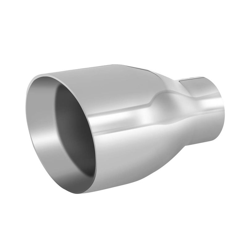TriTrust Exhaust Tip, 2.5 Inch Inlet, 4.5'' Outlet 7'' Long Muffler Tip, Truck Car Tail Tip, Chrome Stainless Steel, Weld On 2.5'' Outer Diameter Tailpipe, 2.5"ID x 4.5"OD x 7"L - Image 1
